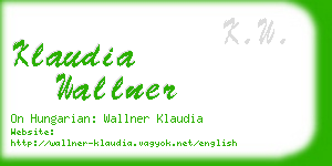 klaudia wallner business card